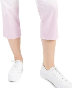 Women's Dip-Dyed Curvy-Fit Capri Jeans