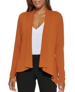 Women's Draped Open-Front Cardigan