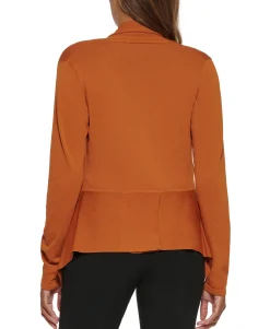 Women's Draped Open-Front Cardigan