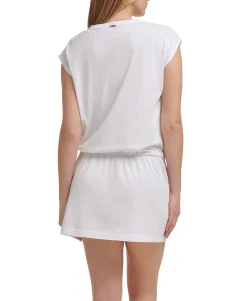 Women's Drawstring Cover-Up Dress