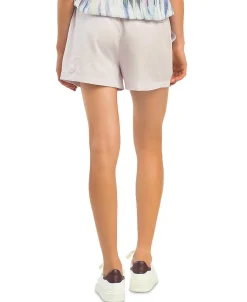 Women's Elastic-Waist Belted Shorts