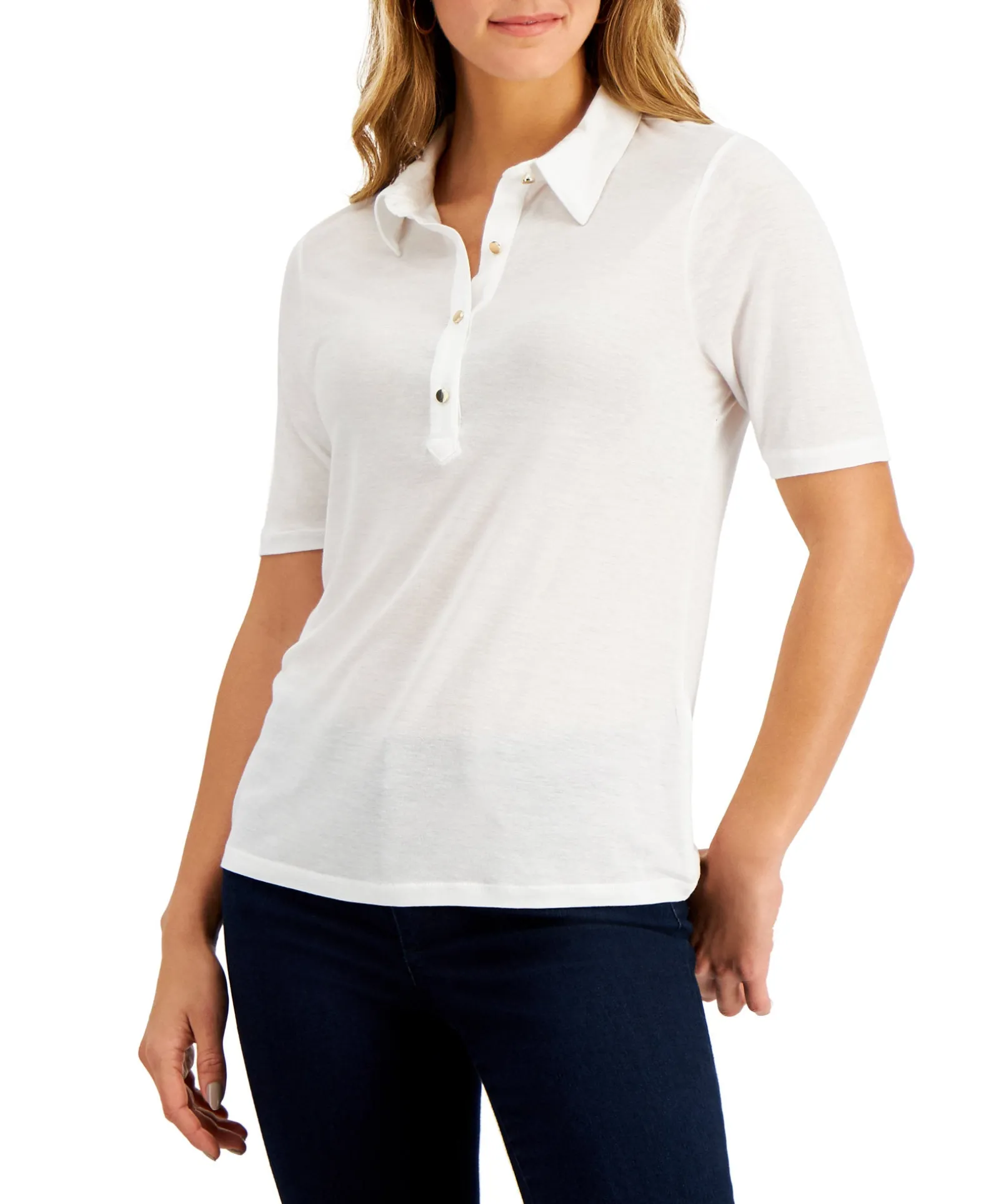 Women's Elbow-Sleeve Polo