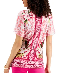 Women's Embellished Printed Top