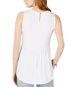 Women's Embroidered Keyhole Top