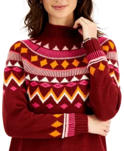 Women's Fair Isle Mock-Neck Sweater
