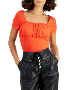 Women's Faux-Leather Button-Front Pants