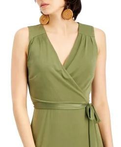 Women's Faux-Wrap Maxi Dress