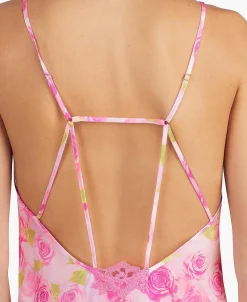 Women's Floral-Embroidered Pajama Top