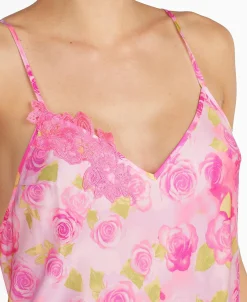 Women's Floral-Embroidered Pajama Top