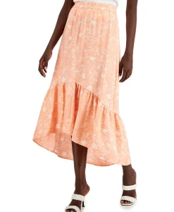 Women's Floral-Print Midi Skirt