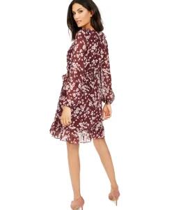 Women's Floral-Print Ruffle Dress