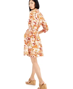 Women's Floral-Print Shirtdress