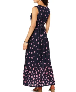 Women's Floral-Print Tiered Maxi Dress