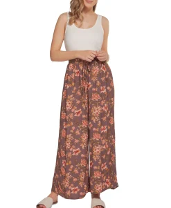 Women's Floral-Print Wide-Leg Pants