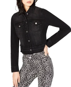 Women's Frayed Cropped Denim Jacket