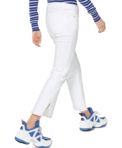 Women's Frayed Slit-Hem Jeans