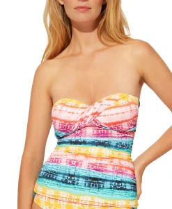 Women's Good Vibrations Twist Bandeau Tankini Top