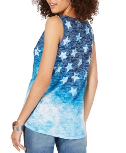 Women's Graphic Ombré Sleeveless Top