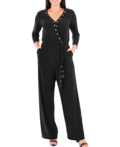 Women's Grommet Wide-Leg Jumpsuit