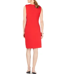 Women's Grommet-Shoulder Sheath Dress