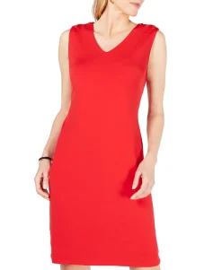 Women's Grommet-Shoulder Sheath Dress