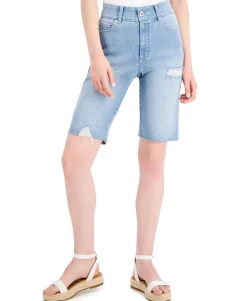 Women's High Rise Sculpting Fit Bermuda Jean Shorts