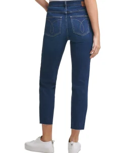Women's High-Rise Raw Hem Ankle Jeans