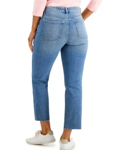 Women's High-Rise Straight Crop Jeans