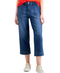Women's High-Rise Wide-Leg Cropped Jeans