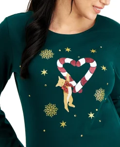 Women's Holiday Cat Cotton Top