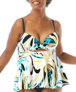 Women's Icon Twist Bra-Size Underwire Tankini Top