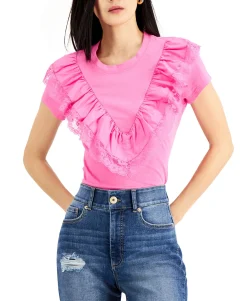 Women's Lace-Ruffle T-Shirt
