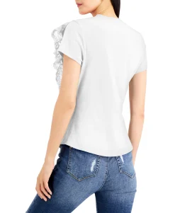 Women's Lace-Ruffle T-Shirt