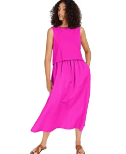 Women's Layered-Look Midi Sleeveless Dress