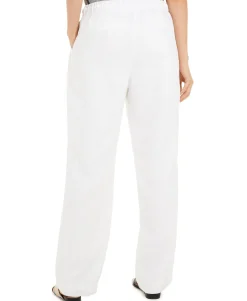 Women's Linen Drawstring-Waist Pants