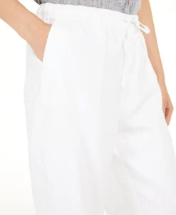 Women's Linen Drawstring-Waist Pants