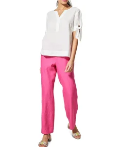 Women's Linen Drawstring-Waist Pants