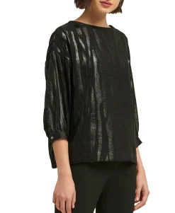 Women's Liquid Metallic Print Top