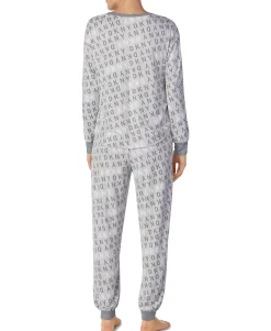 Women's Logo Long-Sleeve Knit Pajama Top