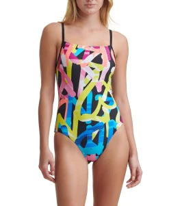 Women's Logo Printed One Piece Swimsuit