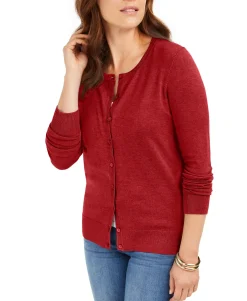 Women's Long-Sleeve Button-Front Cardigan