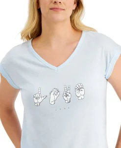 Women's Love Signs Graphic T-Shirt