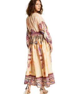 Women's Luxe Drawstring-Waist Maxi Dress