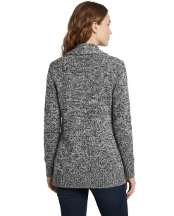 Women's Marled Shawl-Collar Cardigan