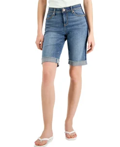 Women's Mid Rise Contrast-Trim Shorts