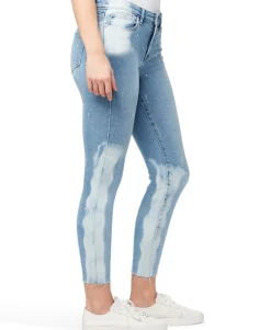 Women's Mid-Rise Paint-Splatter Skinny Ankle Jeans
