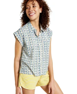 Women's Mini-Print Camp Shirt