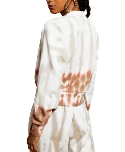 Women's Mock-Neck Cropped Sweatshirt