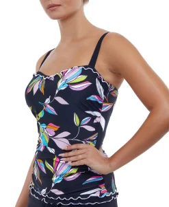 Women's Monaco Printed D-Cup Tankini Top