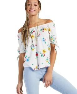 Women's Off-the-Shoulder Floral Top